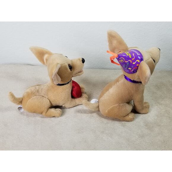 Taco Bell Chihuahua New Year 2000 Merchandise 6" Stuffed Animal Plush x2 Vtg - Picture 8 of 12
